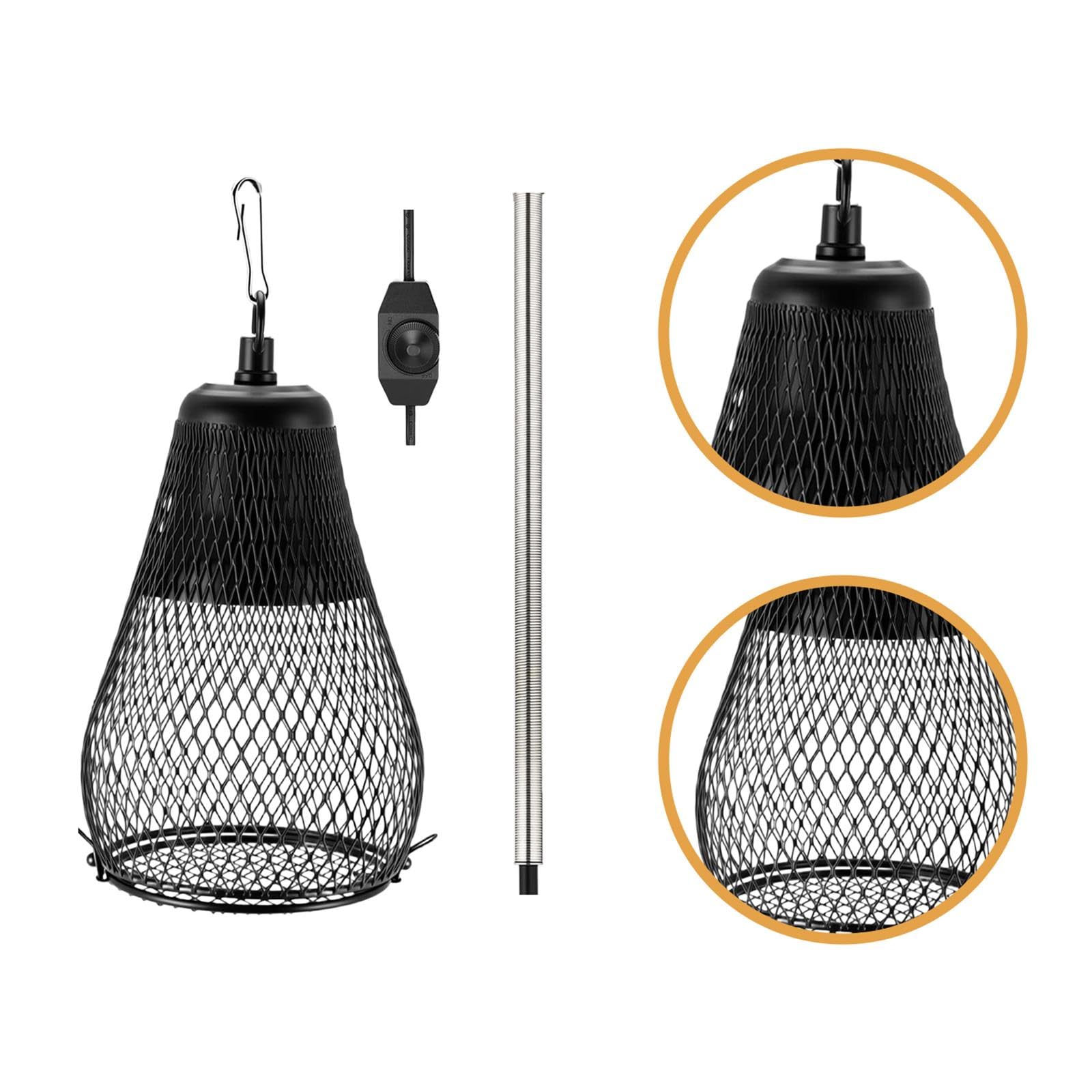 MagiDeal Protezione per lampada riscaldante per rettili, spina UE, cupola di protezione per lampada riscaldante per rettili e tartarughe, per anfibi