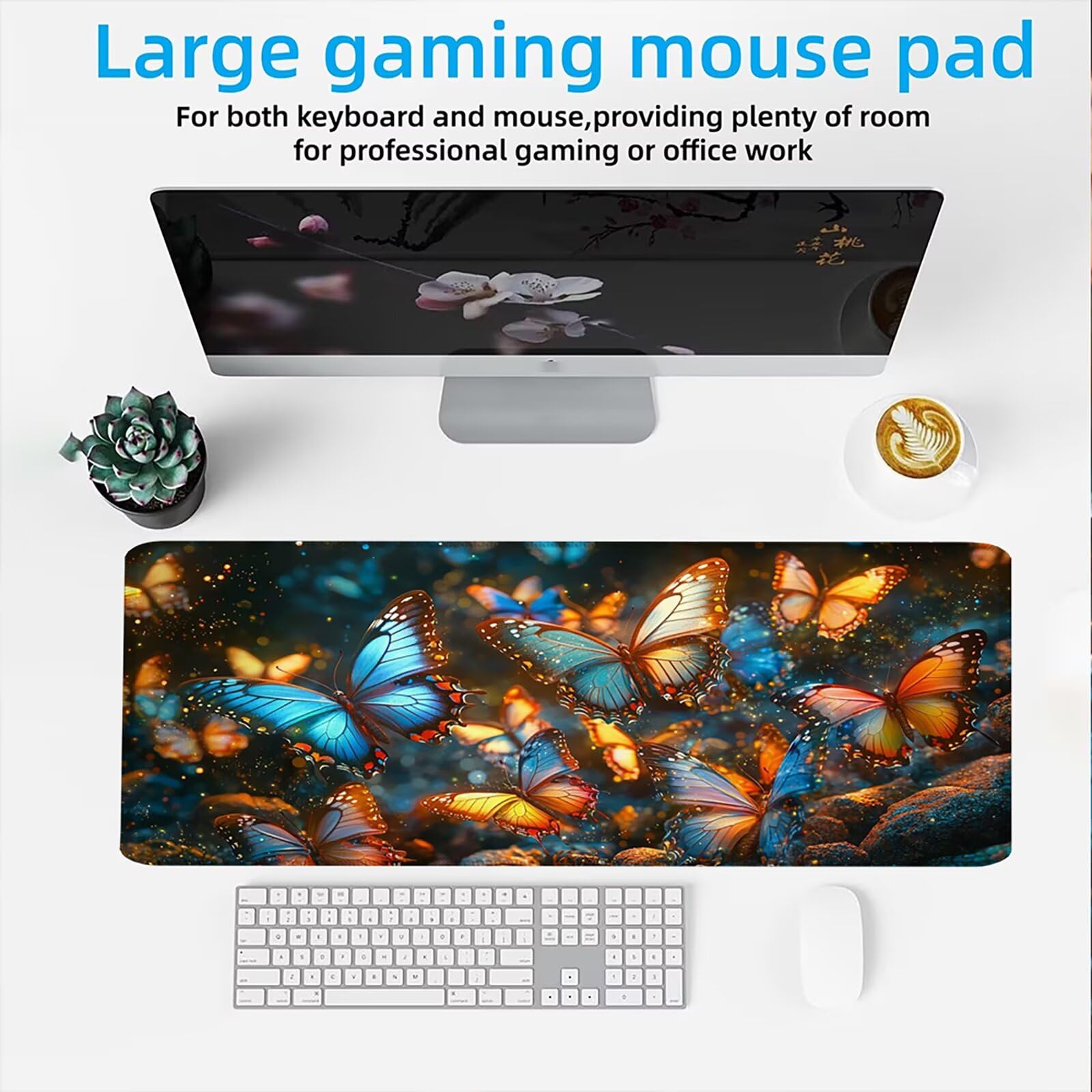 Podkładka pod mysz 1200 x 600 mm Podkładka pod mysz dla graczy, biurkowa mysz ultra cienka antypoślizgowa gumowa podstawa zmywalna ulepszona precyzja do komputera, komputera, pracy zwierząt domowych