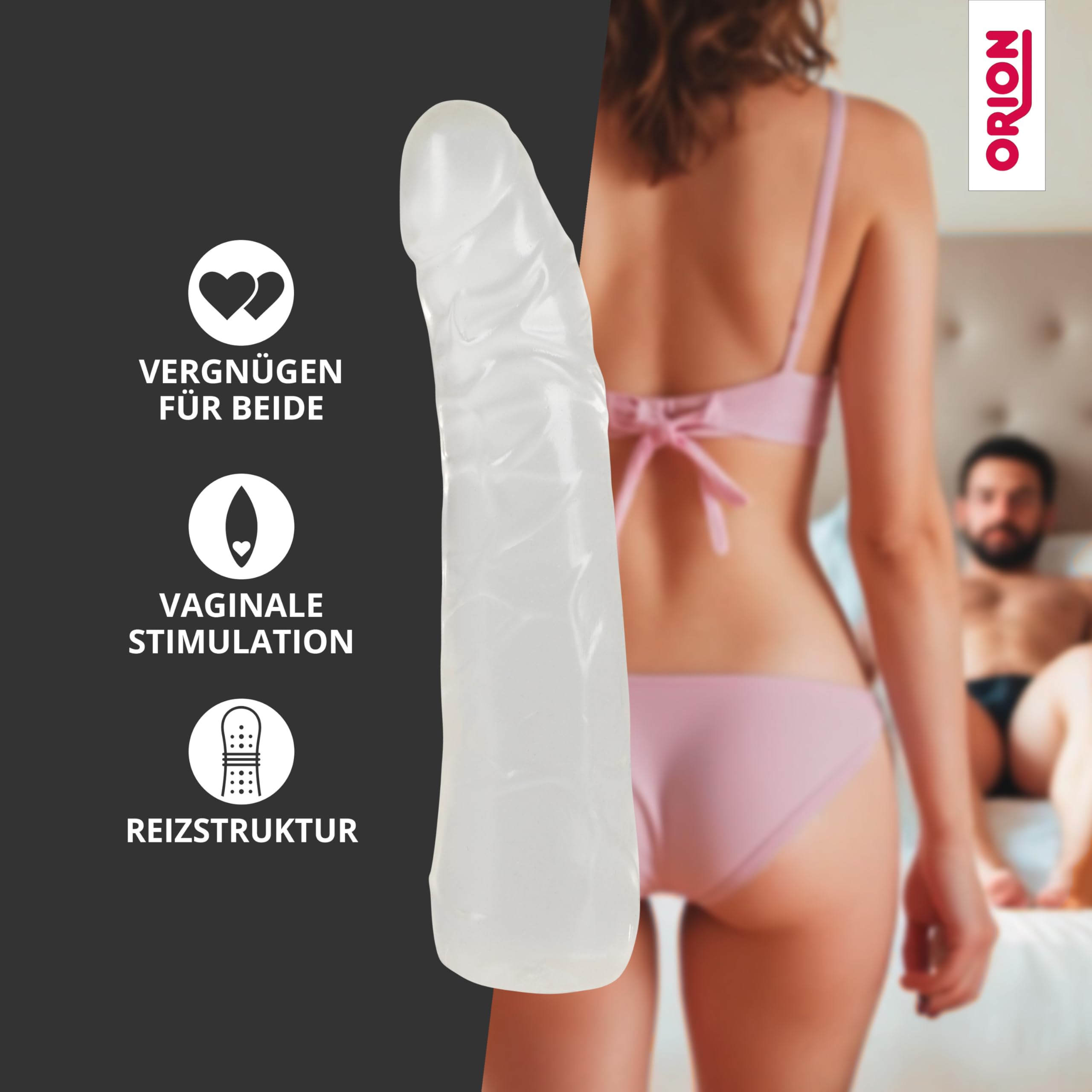 ORION Dildo - erotischer Penis-Dildo fr Frauen und Mnner, mit  ausgeprgter Reizderung, zur vaginalen Stimulation, fr Sexspiele,  transparent : Amazon.de: Drogerie & Krperpflege