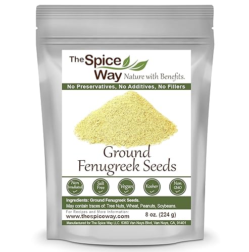 The Spice Way Fenugreek - molido (8 oz) ideal para condimento de curry indio.