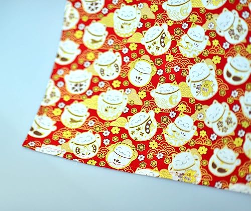 Miniatura 7 de SVY Tapiz japonés Noren para puerta con patrón de gato de la fortuna, 100% algodón flameado para decoración de cocina y baño, tamaño grande