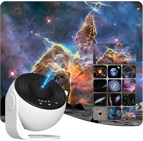 Proyector de estrellas, proyector Rusoso Galaxy, proyector de estrellas planetario 13 en 1, luz nocturna de cielo estrellado realista, rotación de