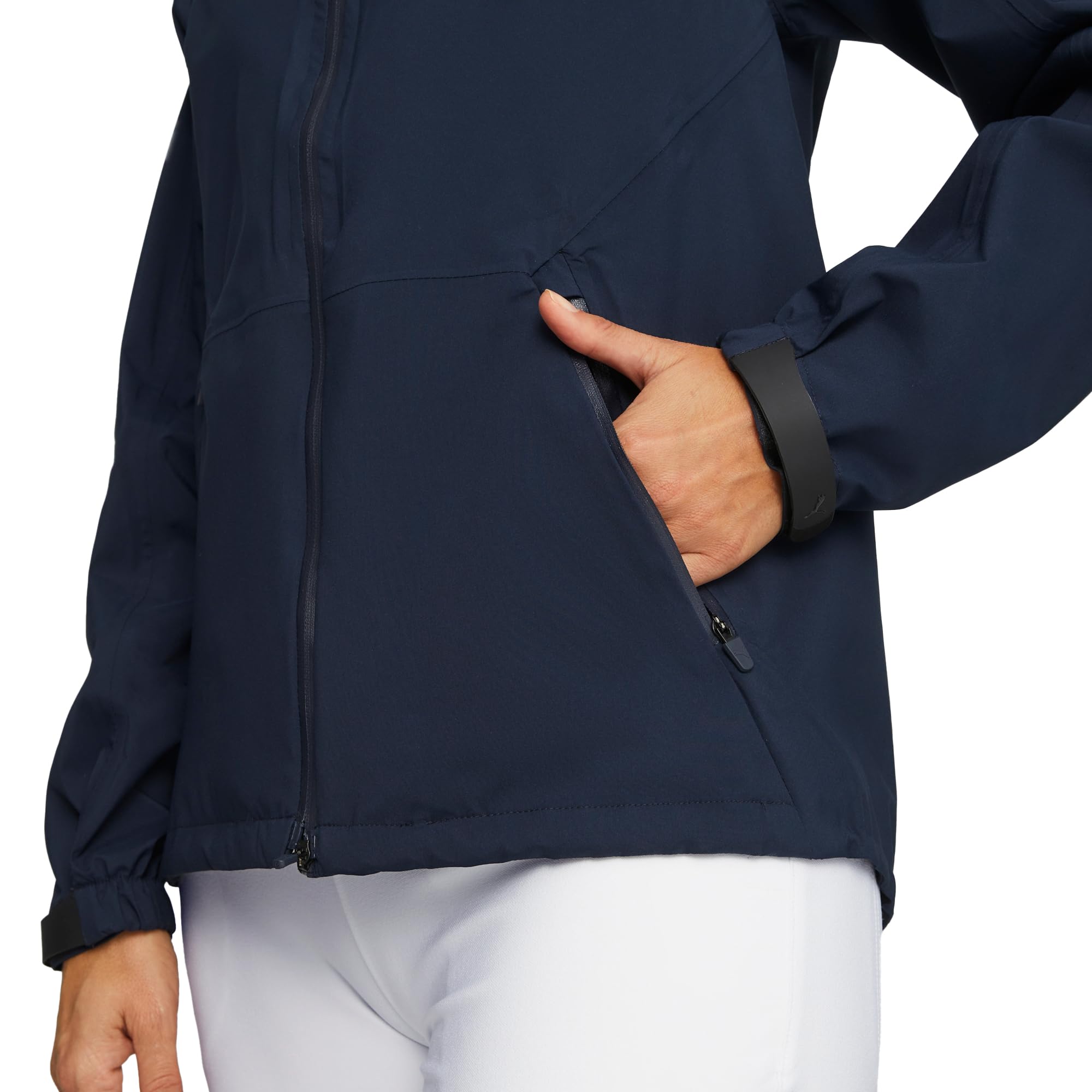 PUMA GOLF Chaqueta impermeable W Drylbl para mujer, Azul Marino, XL