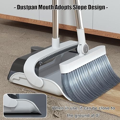 Miniatura 2 de Juego de escoba y recogedor, escoba con recogedor, juego de escoba y recogedor con mango largo, juego de escoba y recogedor para el hogar, recogedor