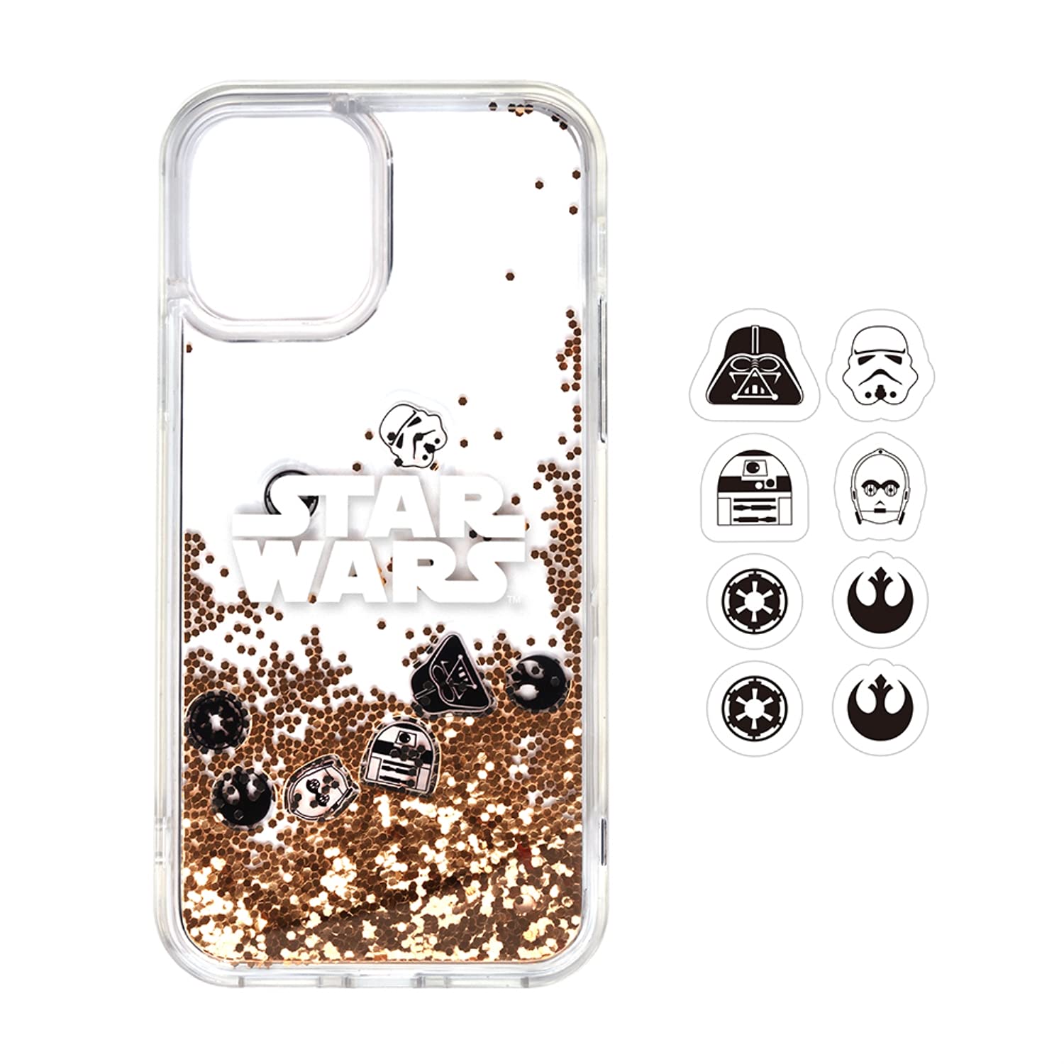 Premium Style iPhone 12 mini用 グリッターケース [STARWARSロゴ] PG-DLQ20F07SW