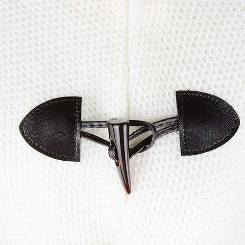 Miniatura 8 de Poncho suelto para mujer con elegante botón de trompeta, abrigo sin botones