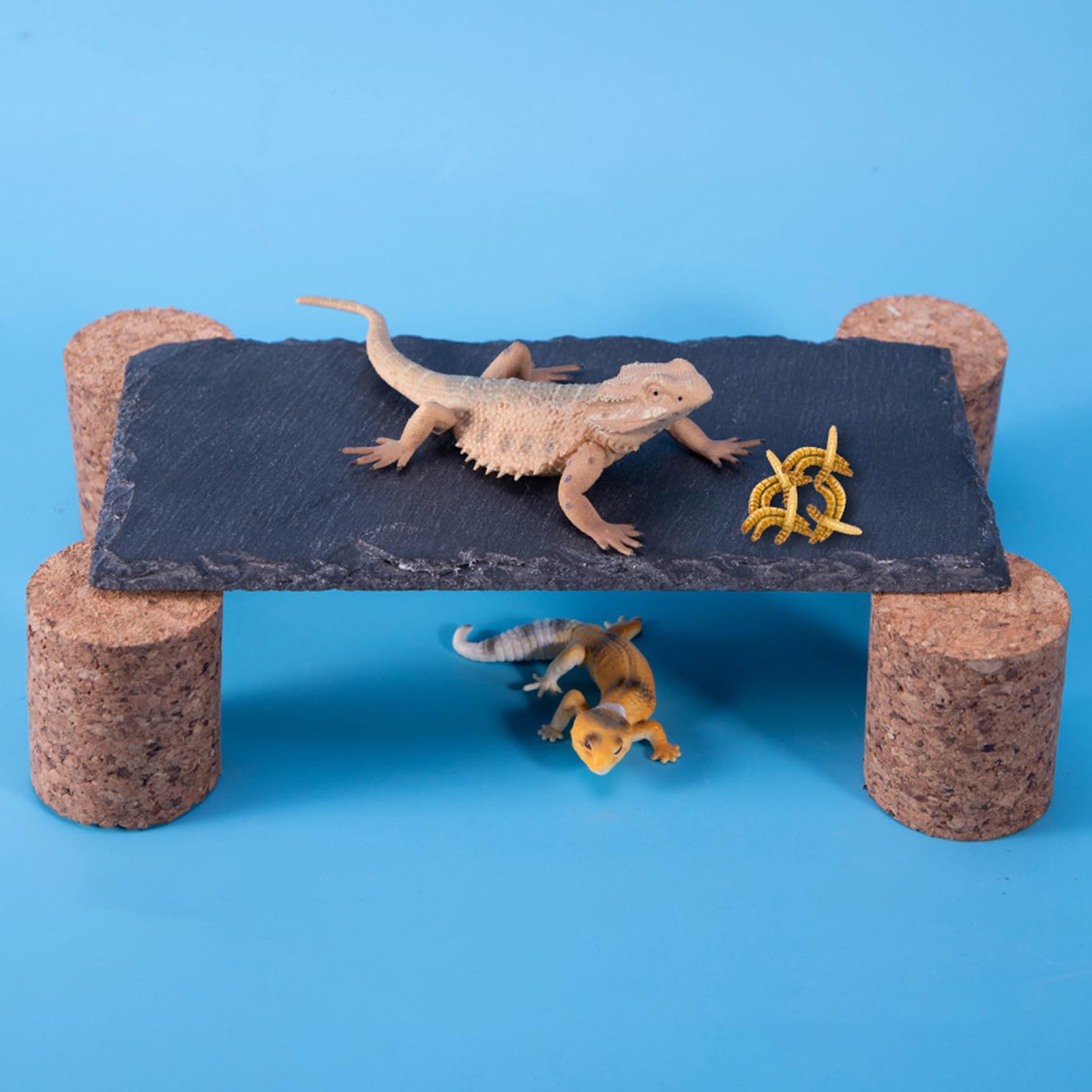 Sonnenbadestein für Reptilien, Heizstein für Schildkröten mit Erdspieß – Natürlicher Lebensraum gegen Feuchtigkeit mit Klettern für Süßwasseraquarium und Terrarium