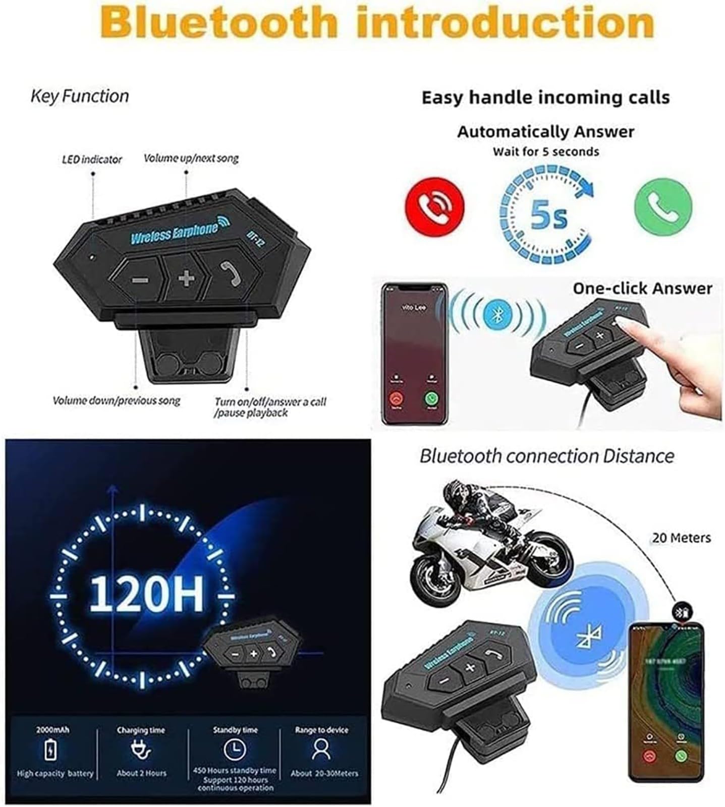 Casco Moto Modular con Bluetooth, Casco Abatible con Doble Visera, Homologado ECE 22.06, Doble Visera Doble Lente Sistema De Ventilación, Guantes, para Adultos, Hombres Mujeres K,Small