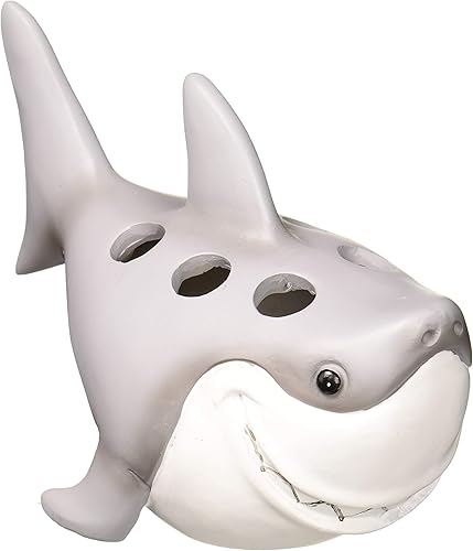Fish 'N Sharks - Soporte para cepillos de dientes, color blanco