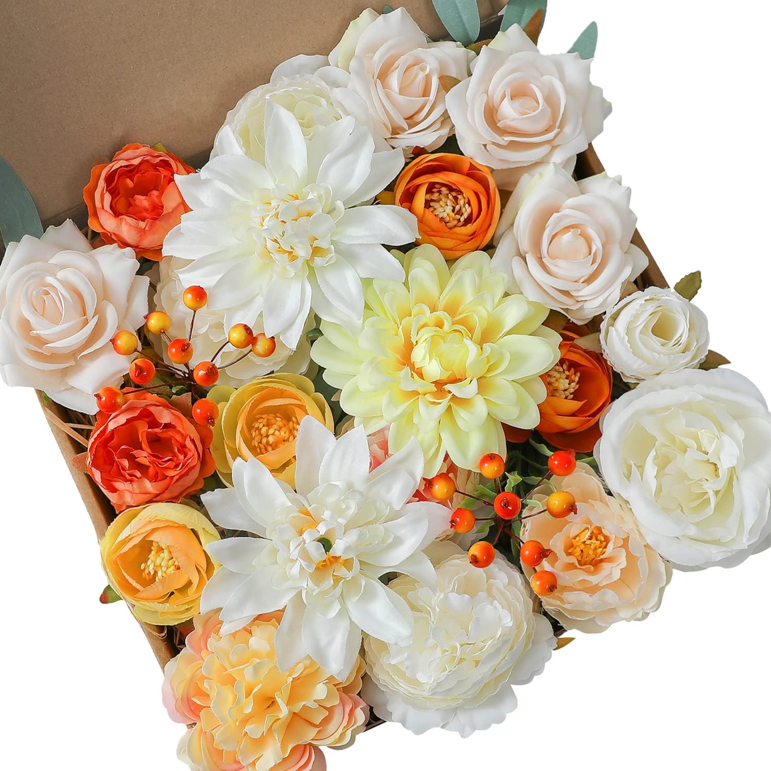 Senseya Artificial Flowers Combo Box for Decoration,Silk