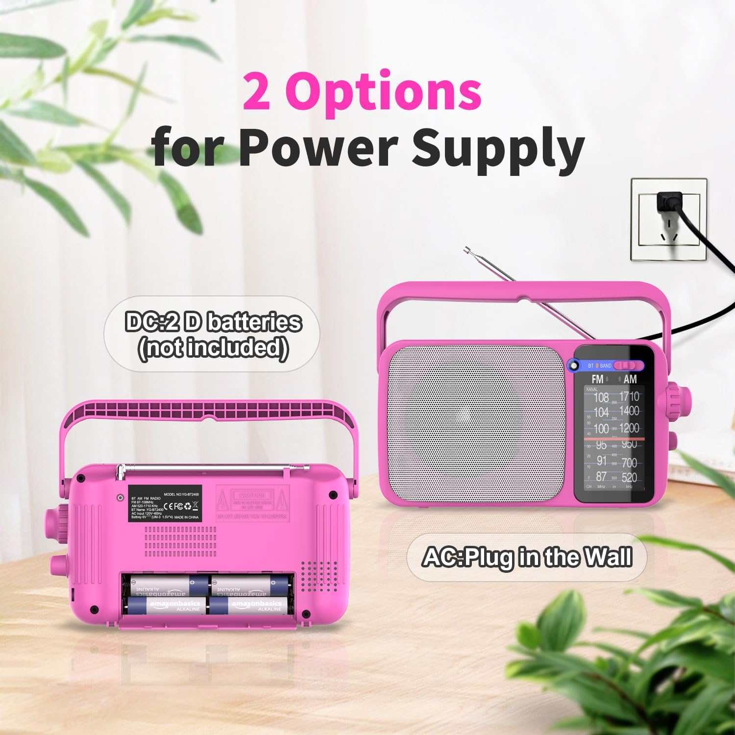YOWGULF Radio AM FM con la mejor recepción, radio transistor AM FM ...
