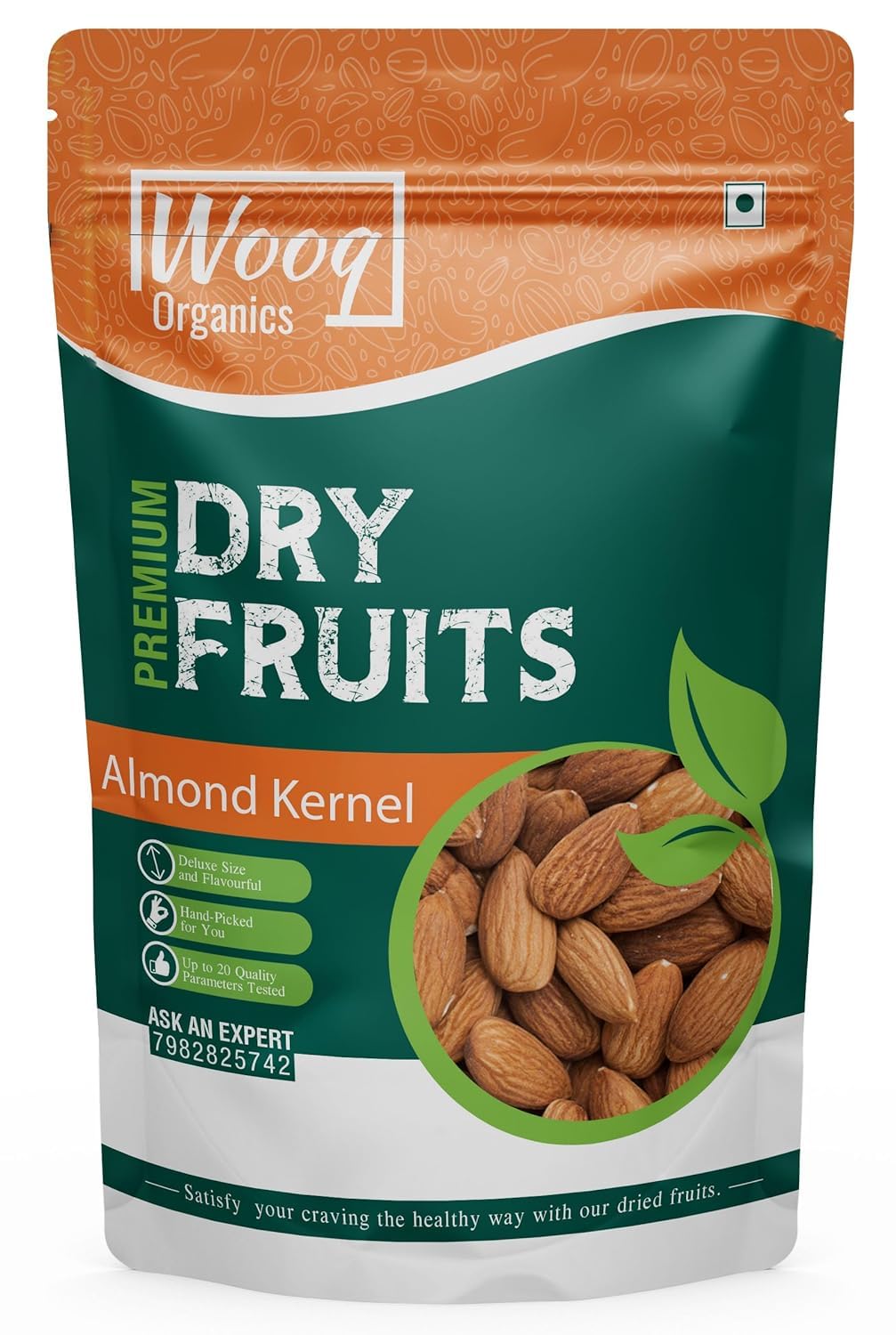 Wooq Organics Almond Kernels 500g - Fresh, Crunchy, and Packed with Nutrients - Natural Badam Giri Protein & Fibre Rich Dry Fruits (B0CV59417Y) Amazon Price History, Amazon Price Tracker