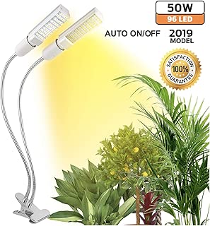 50W Plant Grow Light for Indoor Plants Natural Sunlight Ultra Bright Full Spectrum LED Grow Lamp, Dual Head Adjustable Replaceable Bulbs Succulent UV Light Growth Lamp Seeding Flowering (2019 Model) - coolthings.us