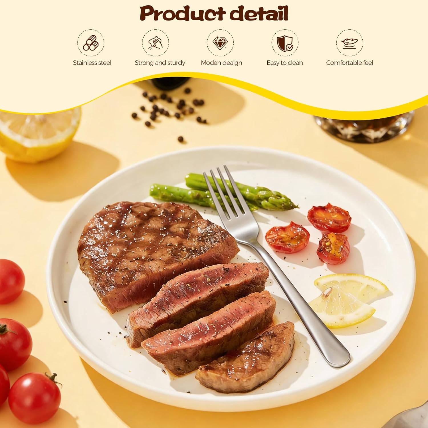 300 Pcs Stainless Steel Dinner Forks Bulk for Restaurant 6.9 Inch Metal Forks Silverware Dessert Forks for Commercial Hotel Party Event Supplies - Image 5