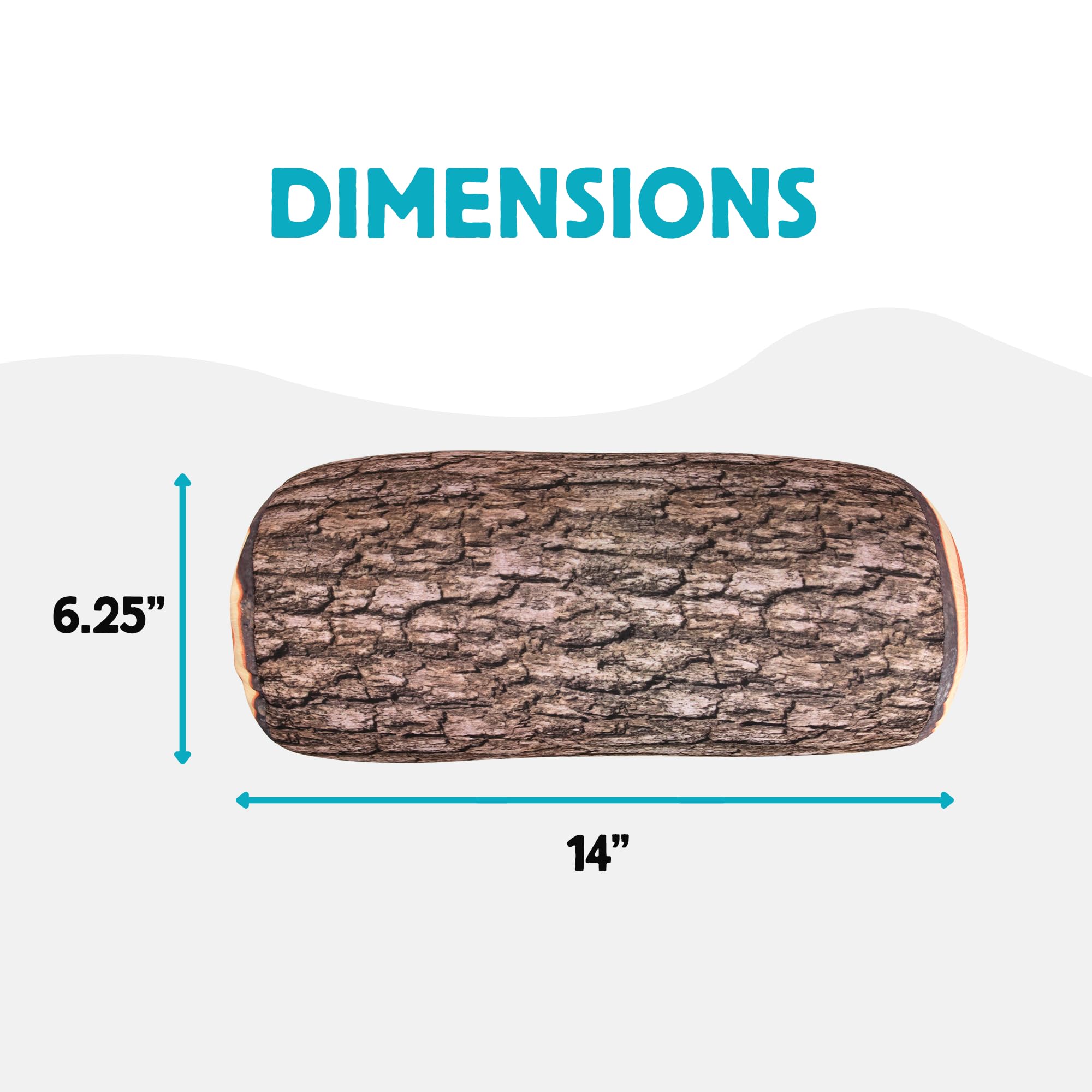 Kikkerland KKTT13 - Cojín de Viaje, diseño de Tronco | Reposacabezas de madera natural, soporte de microperlas y comodidad versátil