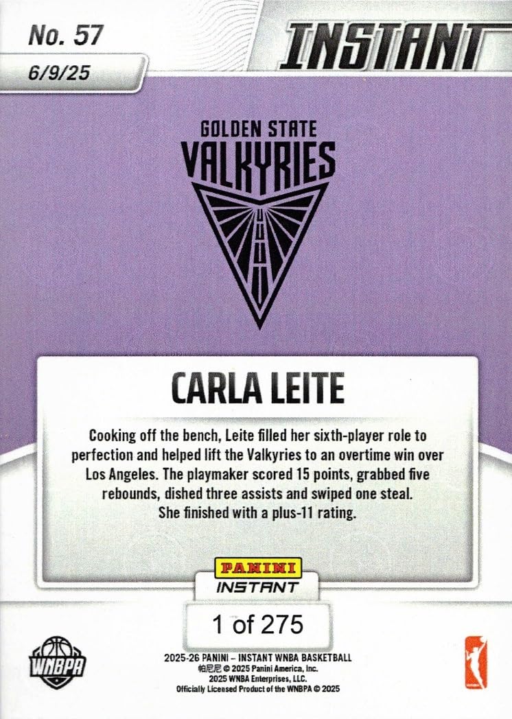 Amazon.com: 2025 Panini Instant WNBA Basketball #57 Carla Leite