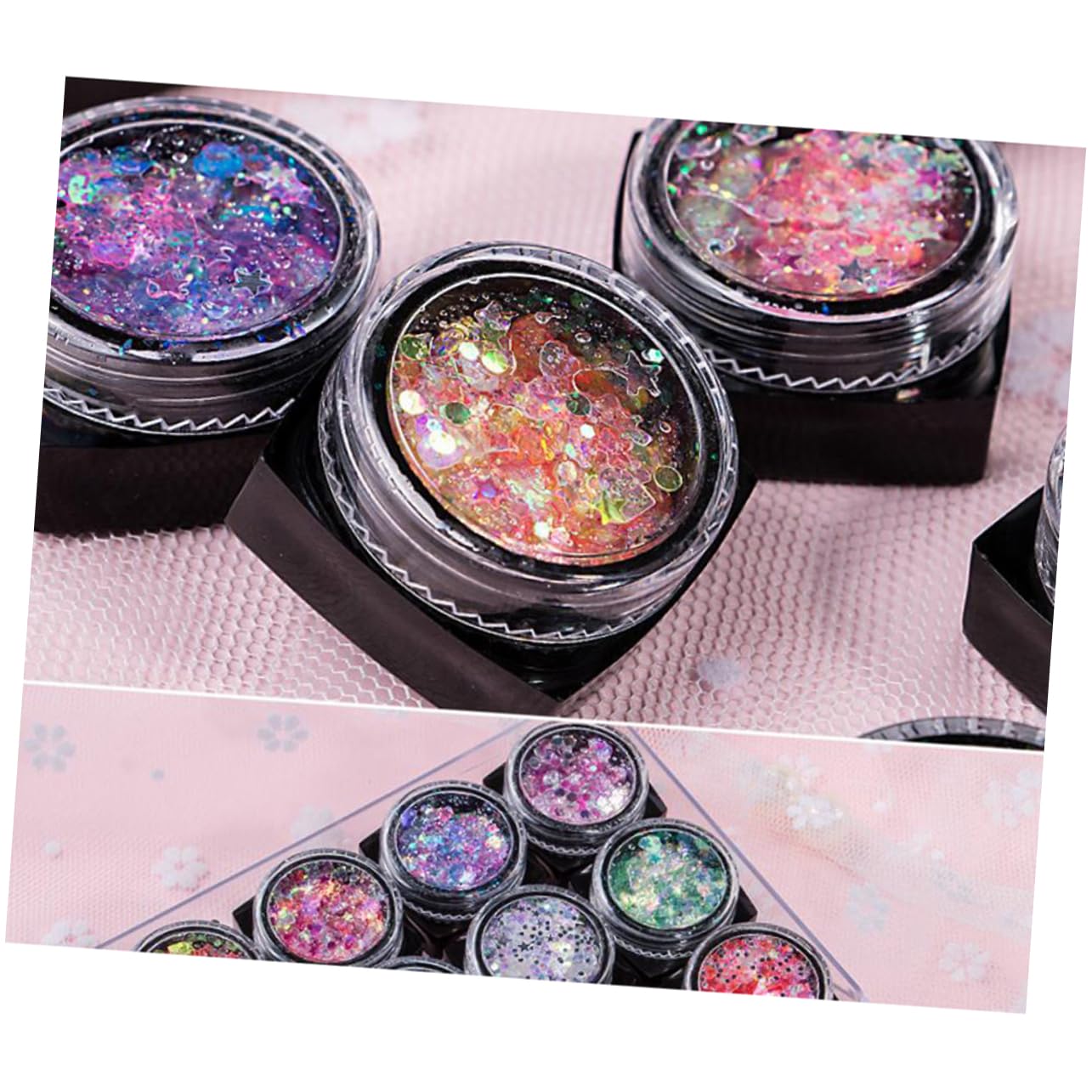 minkissy Set Da 3 Pezzi vistoso gel di paillettes per il corpo Shinequin truccarsi gel di paillettes per il trucco bglossy gel di paillettes per il viso gel per il corpo glitterato