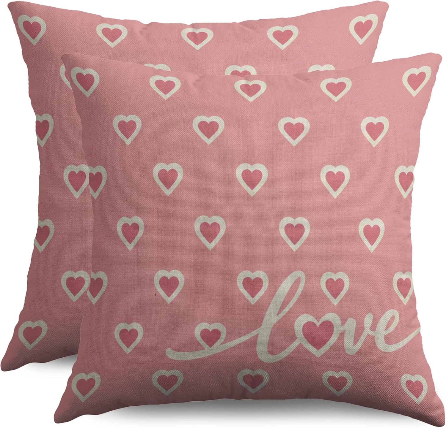 Valentines Black Grey Pillow Covers 24X24 Set of 2, Valentine's Day Throw Pillow Covers Outdoor Farmhouse Holiday Anniversary Wedding Decorations Cushion Case Couch Sofa Bed Decor
