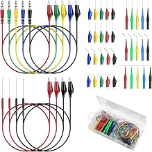 Neoteck 45Pcs Back Probe Kit, 30A Multi-Angle Test Probe with 4mm Banana Plug to Alligator Clips, Automotive Electrical Circuit Diagnostic Tool for Multimeter Test Leads & Wire Tester