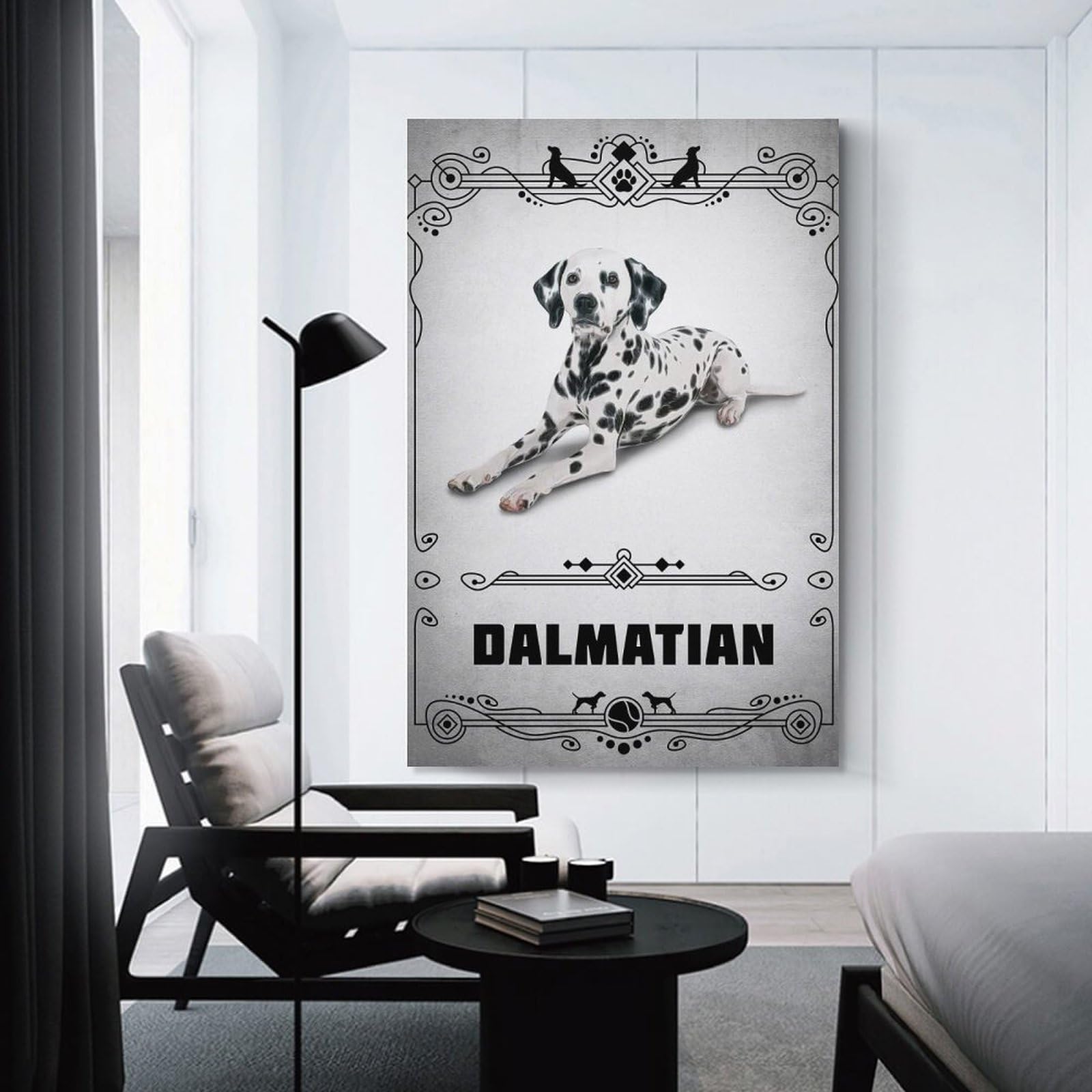 Junmoney Decorative Wall Artwork Dalmatian, 12x18inch(30x45cm), for Calm Bedrooms, Home Corners Or Flats, An Easy Wall Refresh for Bedrooms