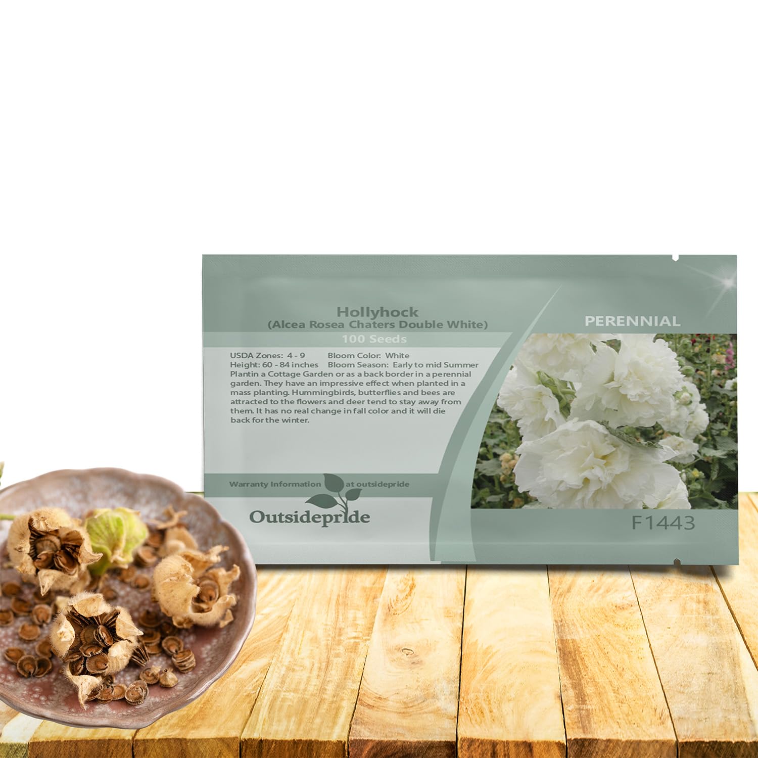 Amazon.com : Outsidepride Double Hollyhock Seeds - 100 Pcs