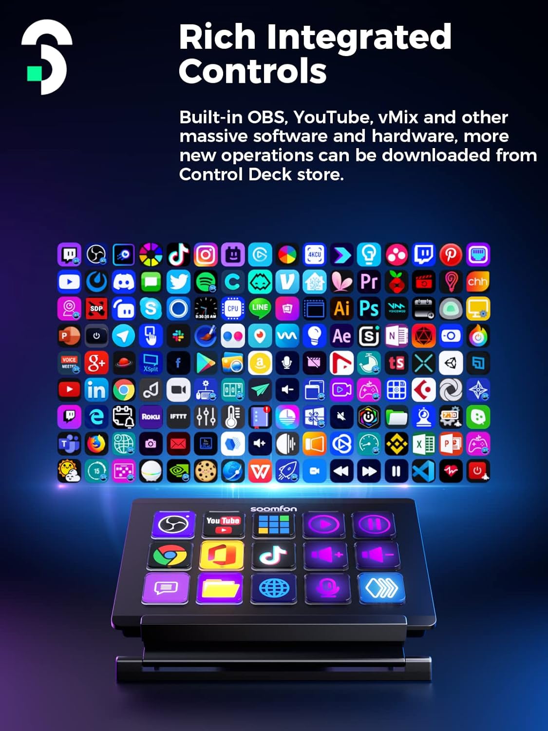SOOMFON Stream Controller with a wide array of integrated software controls
