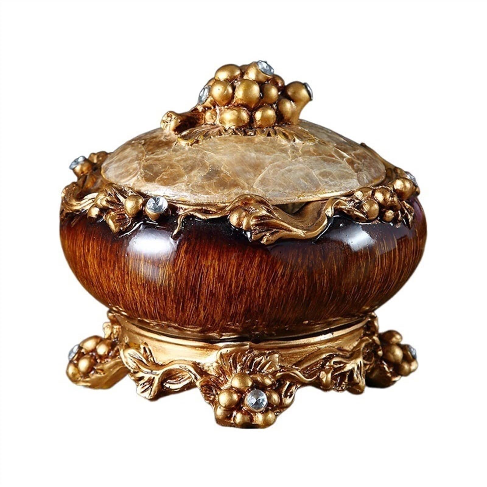 Gthtuhfd Ash Tray European Creative Retro Ashtray Ornament With Cover American Home Office Decoration Ornament Ashtray For Outside Patio