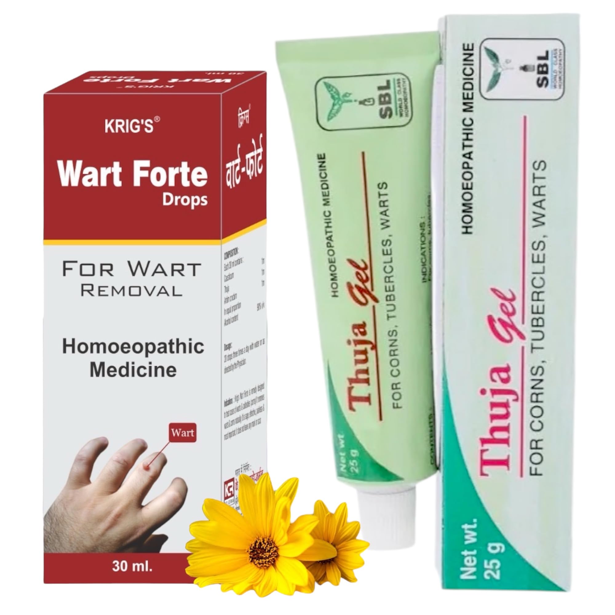 KRIG'S SBL Thuja Gel Tube Homeopathy Ointment For Warts - 25 Gm - Pack Of 2