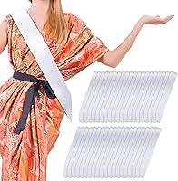 Vista 20 de 6 Piezas Bandas de Satén en Blanco Decoraciones para Fiestas Banda Negra en Blanco Banda Lisa Banda de Cumpleaños Bandas para Cumpleaños, Boda