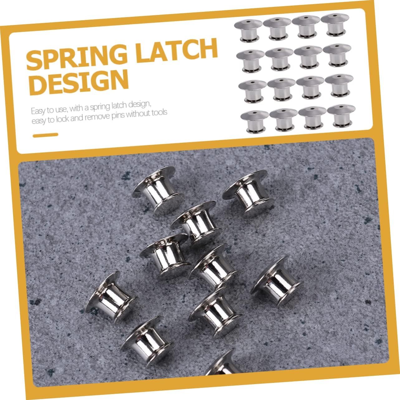 TEHAUX 110pcs Locking Pin Backs for Brooches and Badges Easy Use Replacement Keepers for Hats Bags and Crafts Secure Clutch Design for Special Occasions and Daily Wear