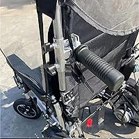 Vista 6 de Toldo para silla de ruedas eléctrica, toldo ajustable para silla de ruedas, cubierta de lluvia, gasa lateral, transpirable, resistente a los rayos