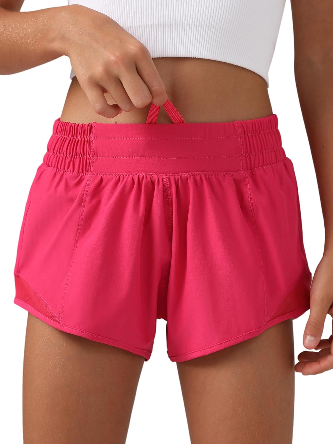 MCEDAR Girls Athletic Shorts with Liner, Quick-Dry Lightweight Active Workout Sports Running Shorts with Zip Pocket - Image 4