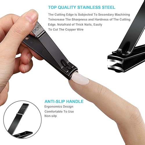 Miniatura 6 de AULLUA - Juego de 8 piezas de manicura premium cortaúñas de uñas kit de regalo de aseo profesional kit de pedicura facial de acero inoxidable