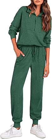 PRETTYGARDEN Women's Fall 2 Piece Lounge Sets Zip Up Sweatshirt Jogger Pants Sweat Track Suits Travel Outfit Winter Clothing