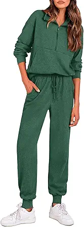 PRETTYGARDEN Women's Fall 2 Piece Lounge Sets Zip Up Sweatshirt Jogger Pants Sweat Track Suits Travel Outfit Winter Clothing