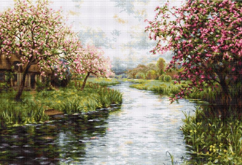 Luca-S Petit Point Kit Spring Landscape G545