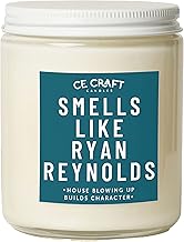 CE Craft Smells Like Ryan Reynolds Candle - Midnight Musk Scented Gifts, Gift for Her, Prayer Candle, Scented Soy Wax Candle for Home | 9oz Clear Jar, 40 Hour Burn Time, Made in The USA