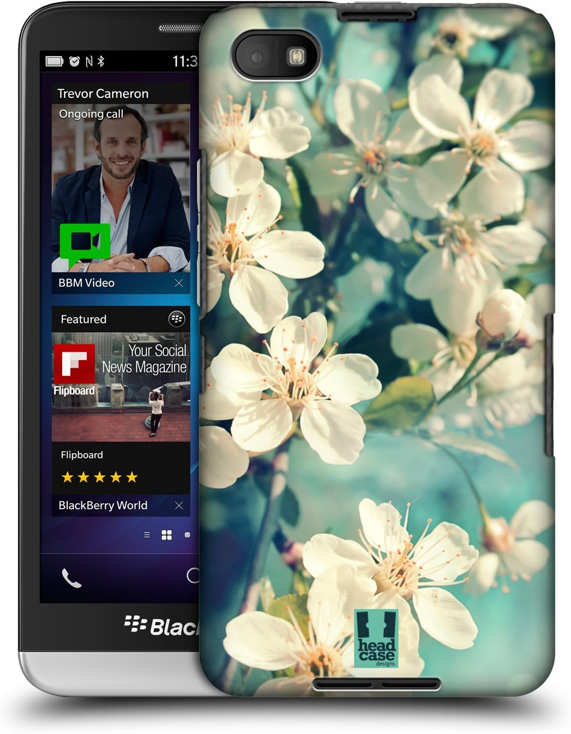 Head Case Designs White Spring Cherry Blossoms Flowers Protective Snap-on Hard Back Case Cover for BlackBerry Z30