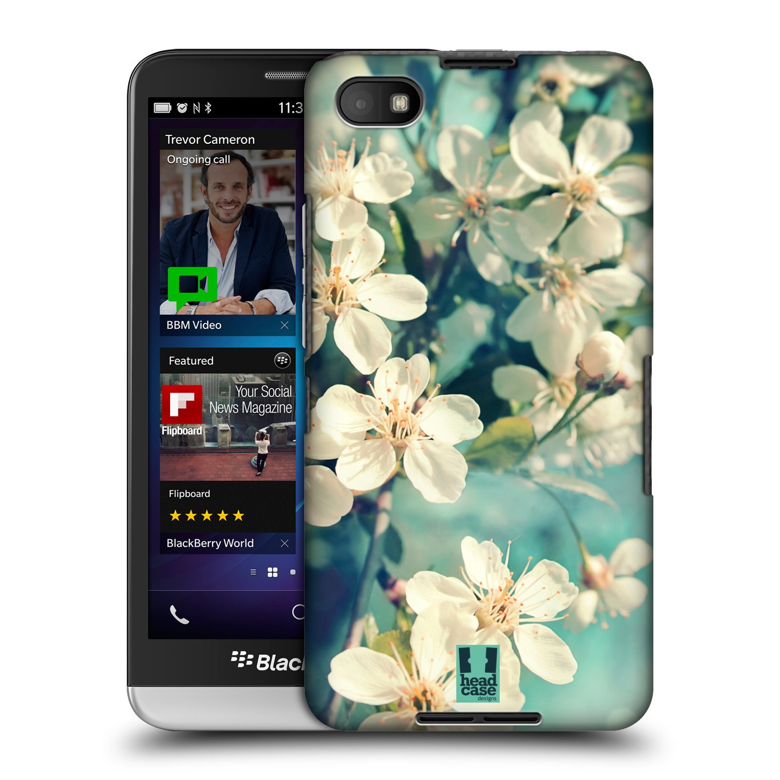 Head Case Designs White Spring Cherry Blossoms Flowers Protective Snap-on Hard Back Case Cover for BlackBerry Z30
