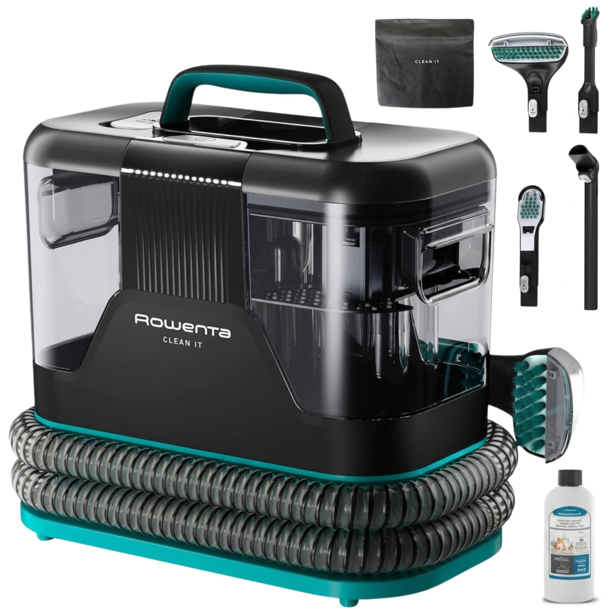 Rowenta Clean It, Aspirador de tapicerías, Depósito extraíble de 1,8L , Limpieza rápida de derrames y manchas, Suciedad de Mascotas, Potencia de 750W, IN5020F0