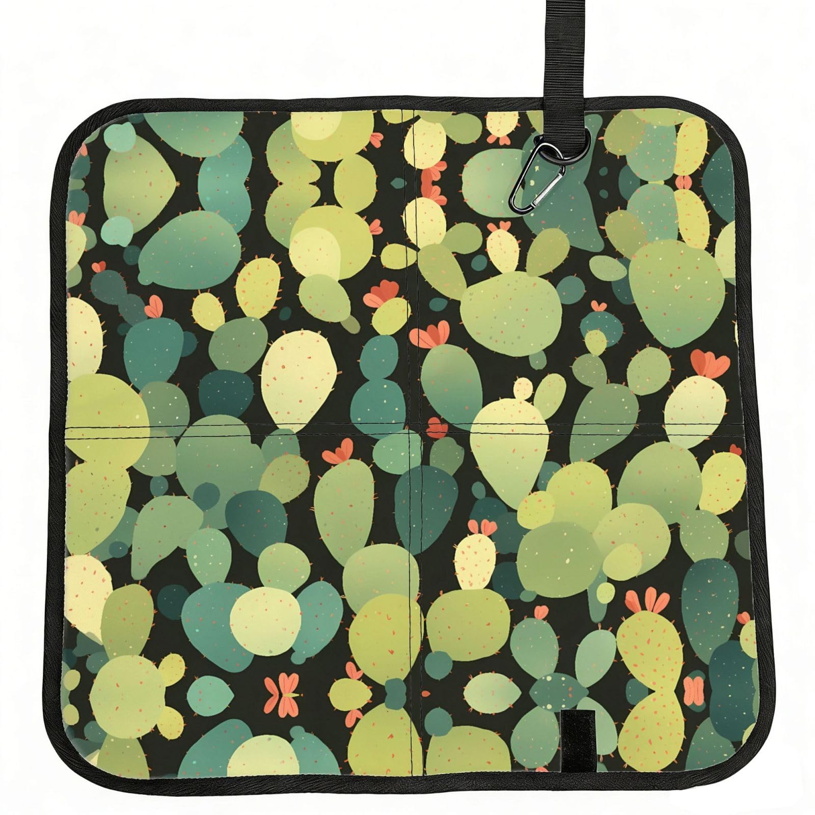 WZYCWB cactus slices Foldable Seating Cushion with Carabiner - Stadium Mat for Camping, Hiking and Outdoor Activities