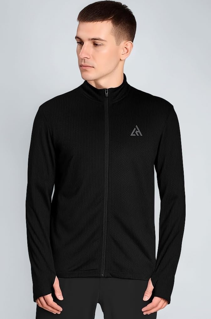 - Sunscreen Jacket For Men | Sun Protection | Riding | Biking | Jogging | Gym Wear| Sun Coat | Sunblock | Uv Protection | Spf | Summer Jacket For Men | Black