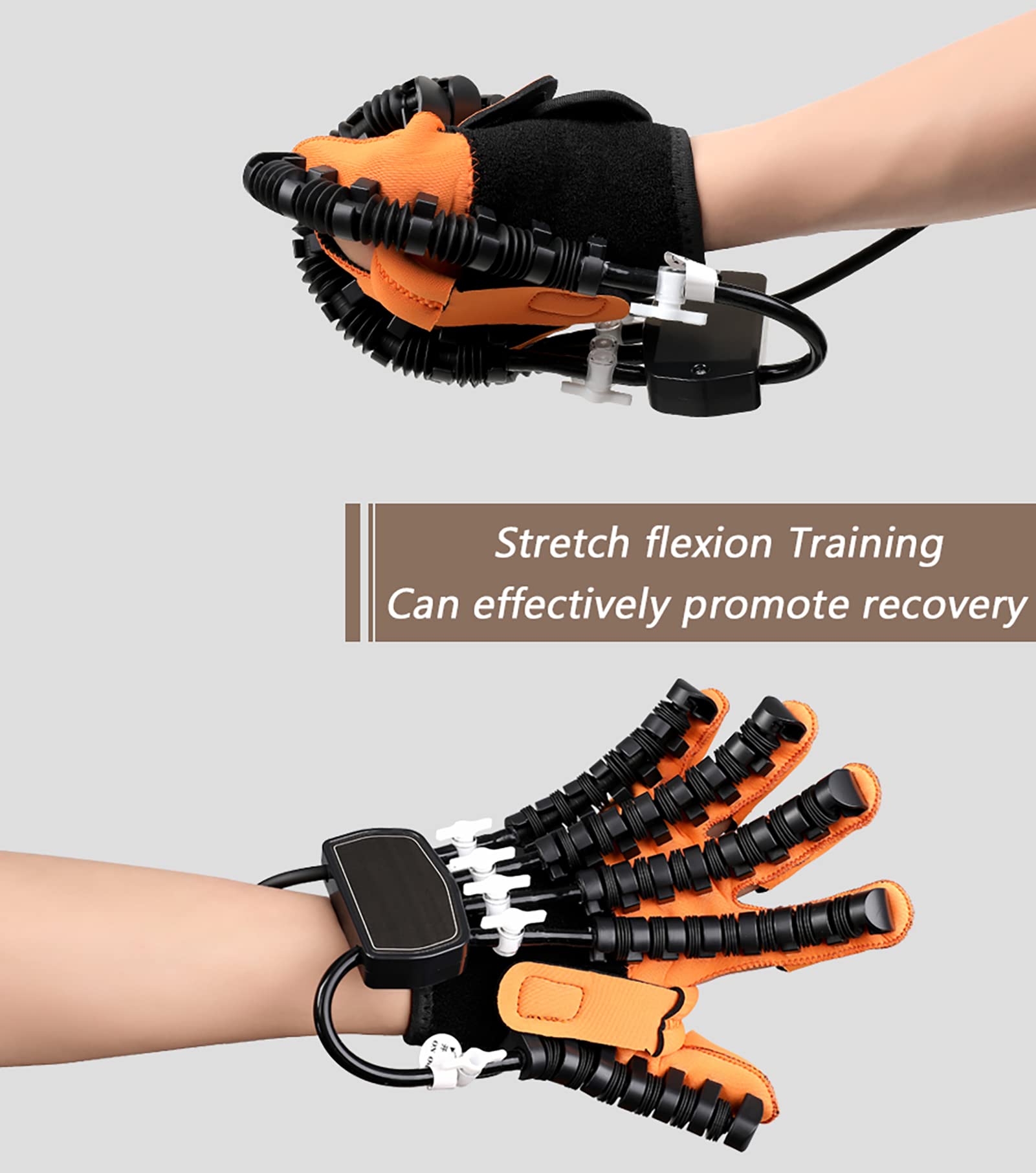 Guantes De Robot De Rehabilitación De Autoentrenamiento, Ejercicios De Dedos Y Guantes Auxiliares De Férula De órtesis De Rehabilitación, Minimizan La Espasticidad(Size:código S,Color:mano izquierda)