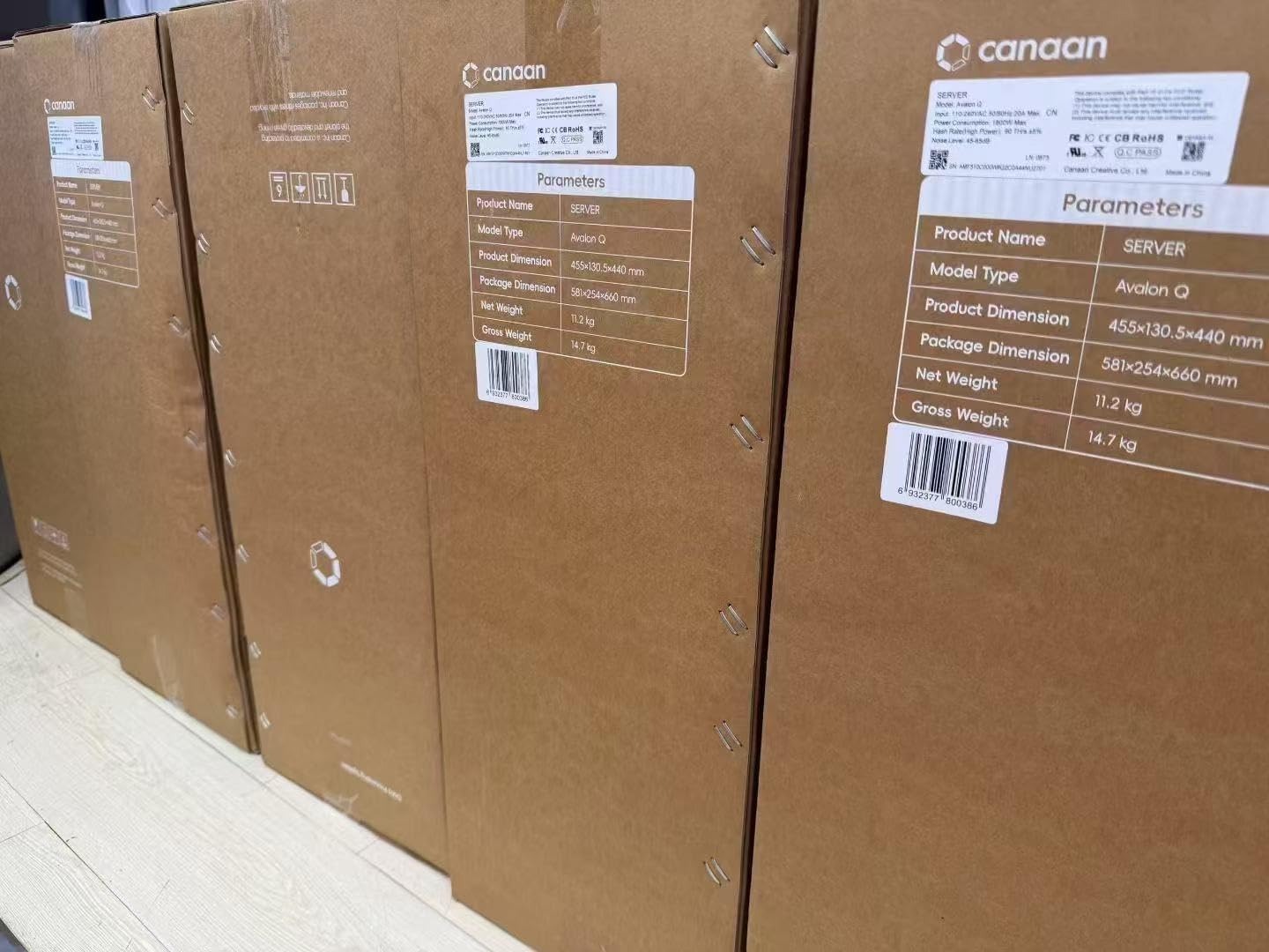 Canaan Avalon Q 90TH/s BTC Bitcoin Miner, 18.6J/TH 1674W Low Noise ASIC Quiet Home Crypto Mining Machine 110V/220V Dual Voltage Includes Original PSU （US Stock）