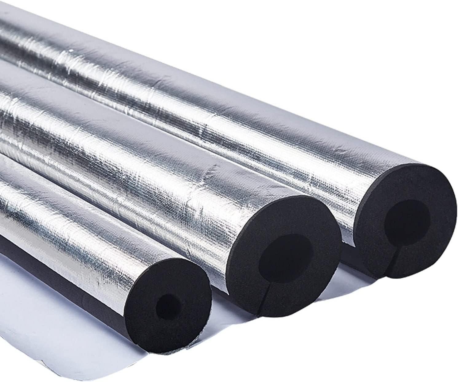 ZOENAE Insulation Wrap Outdoor, Pipe Insulation Foam, Easy to Install, ID 22-108mm, Thickness 20mm/30mm, Length 95cm, for Outdoor Pipeline Foam Insulation Lagging Tube (Color : 20mm, Size : ID27mm)