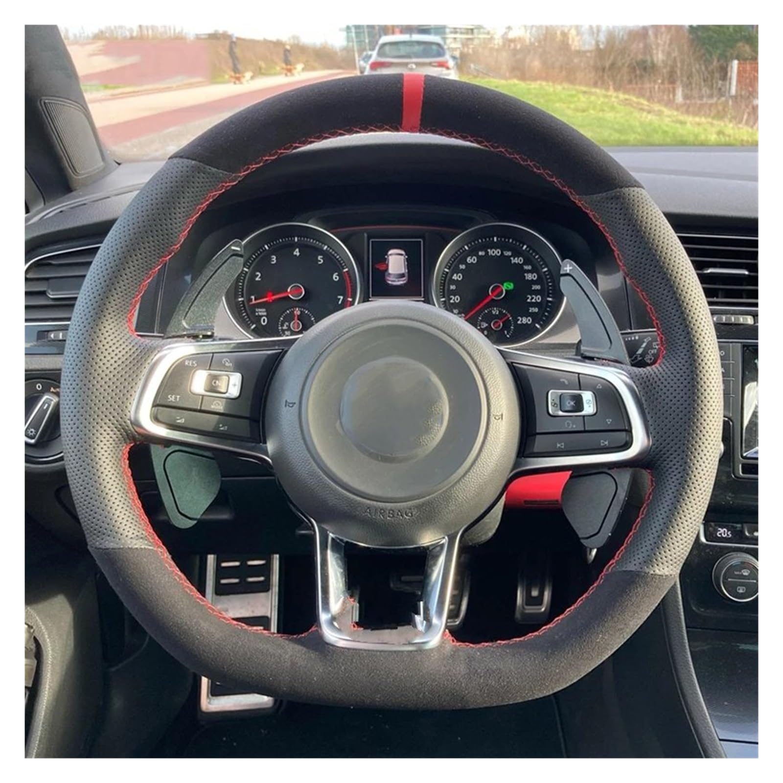 Volkswagen R ステアリングガーニッシュ　未使用 楽天市場】ゴルフ7.5R GOLF7.5R ステアリングセンターリング
