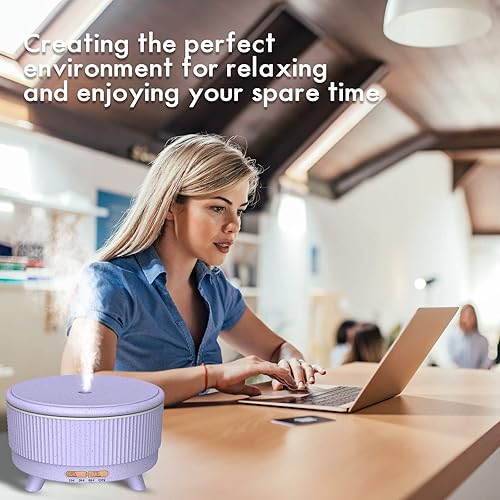 Miniatura 7 de Difusores para aceites esenciales, humidificador de habitación grande, difusor de aromaterapia de 16.9 fl oz, humidificador de niebla fría con