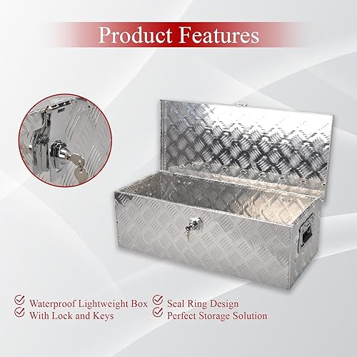 Miniatura 5 de Caja de herramientas de aluminio para camión de 30 pulgadas, caja de herramientas para camión, caja de herramientas para remolque, caja de