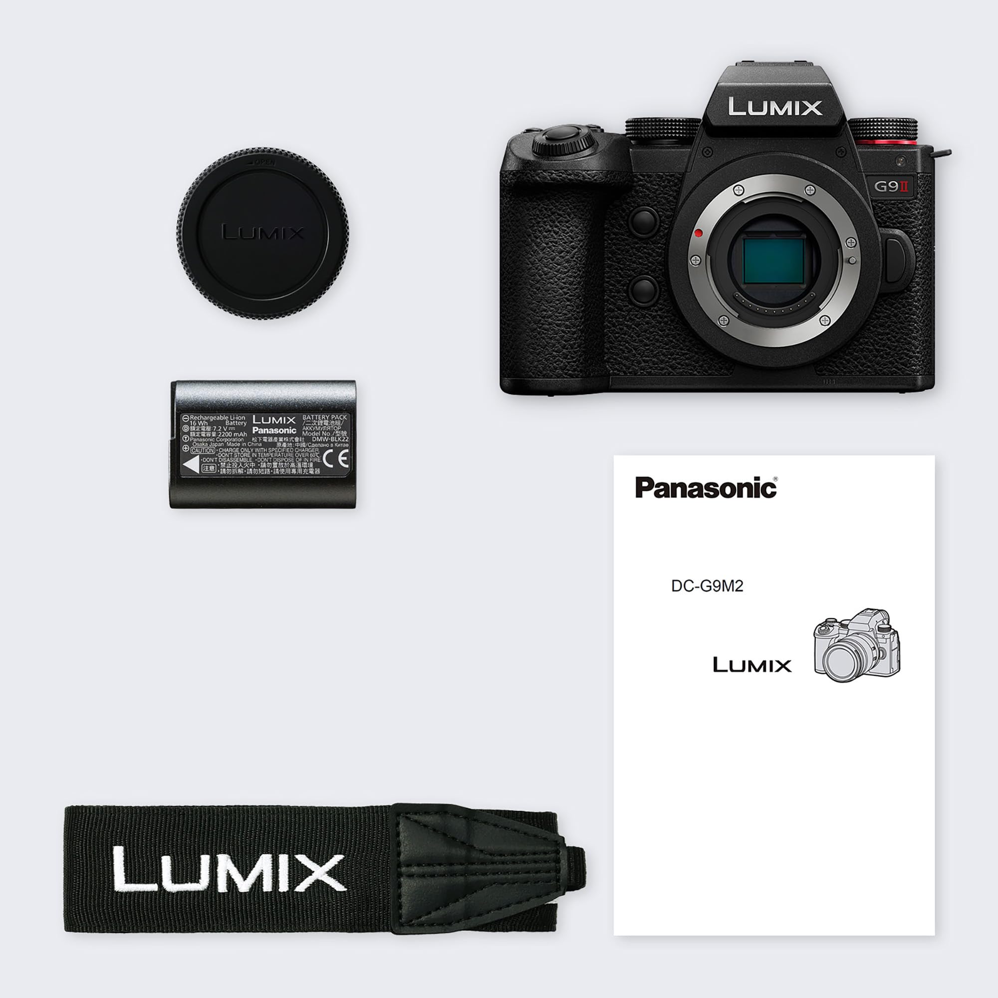 Panasonic Lumix G9M2 I Appareil Photo Hybride Expert (25MP, Autofocus Phase, Double Stab, Rafale 60ips AFC, Vidéo C4K illimité, ProRes 5.7K&All-Intra 800Mbps Via SSD, Tropicalisé) Version Française
