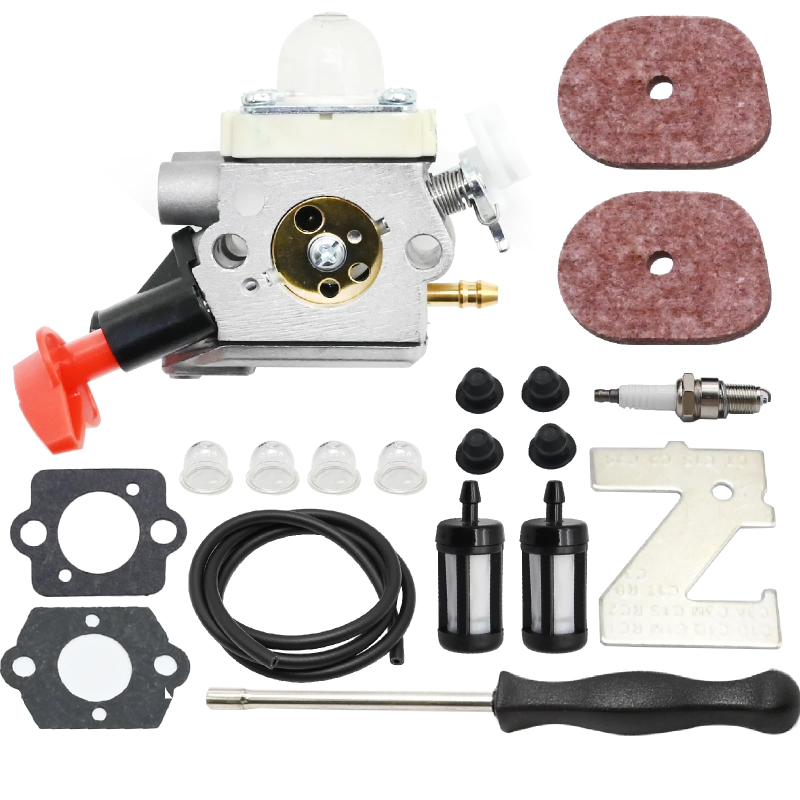MospdyGear C1M-S267A Carburetor Kit, Replacement for Stihl FS40 FS50 FS56 FS70 FC56 FC70 HT56 HT56C Trimmer, Replaces C1M-S267 4144 120 0608, Includes Spark Plug, Fuel Line, Air Filters